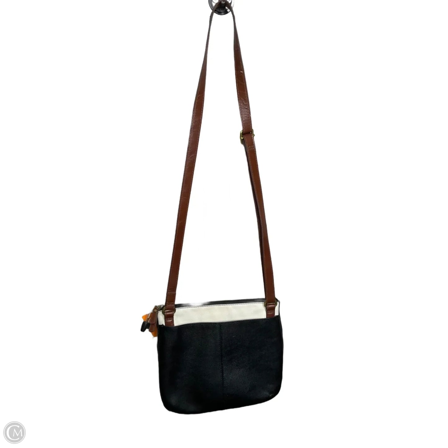Crossbody Leather By Fossil, Size: Medium