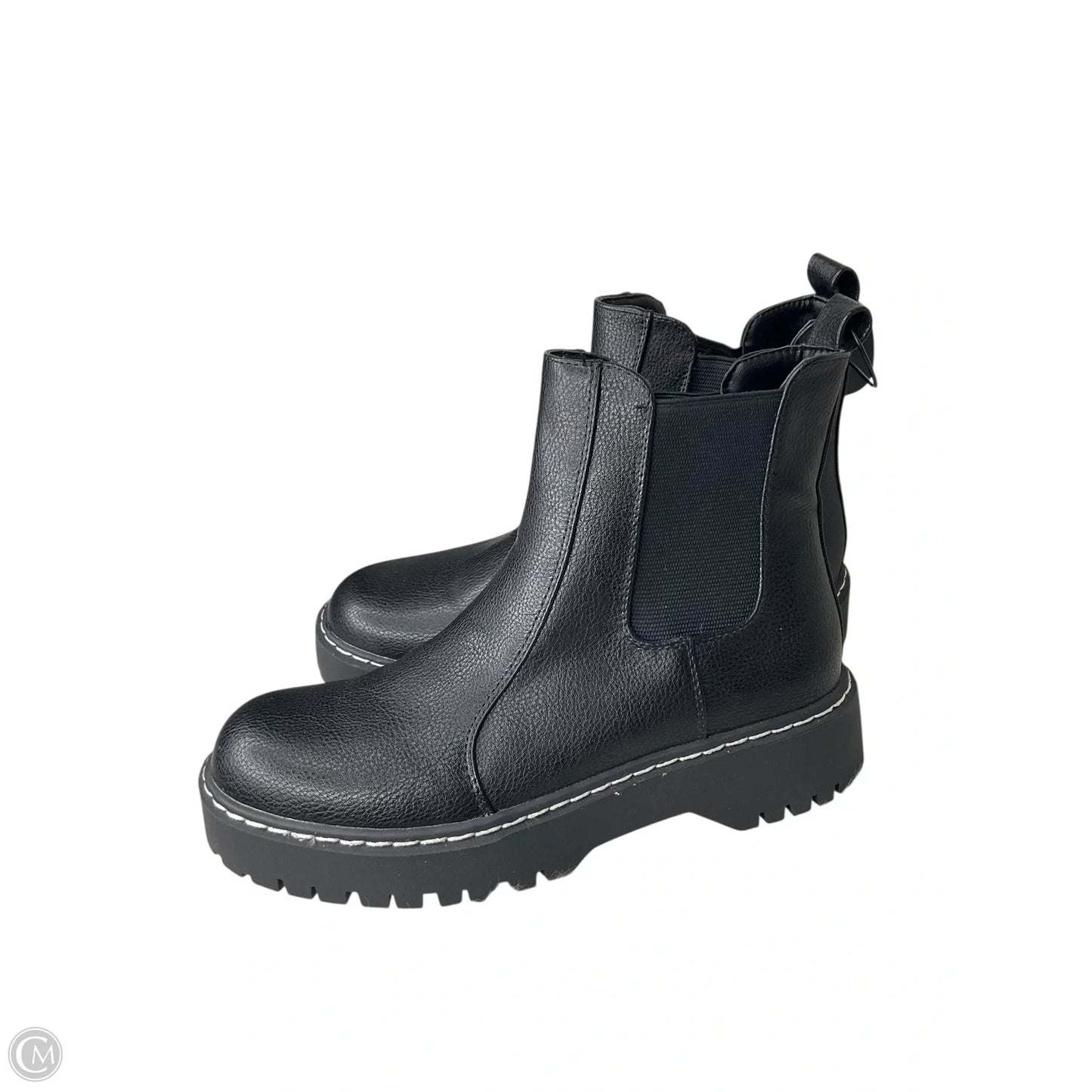 Boots Ankle Flats By Clothes Mentor In Black, Size: 8.5
