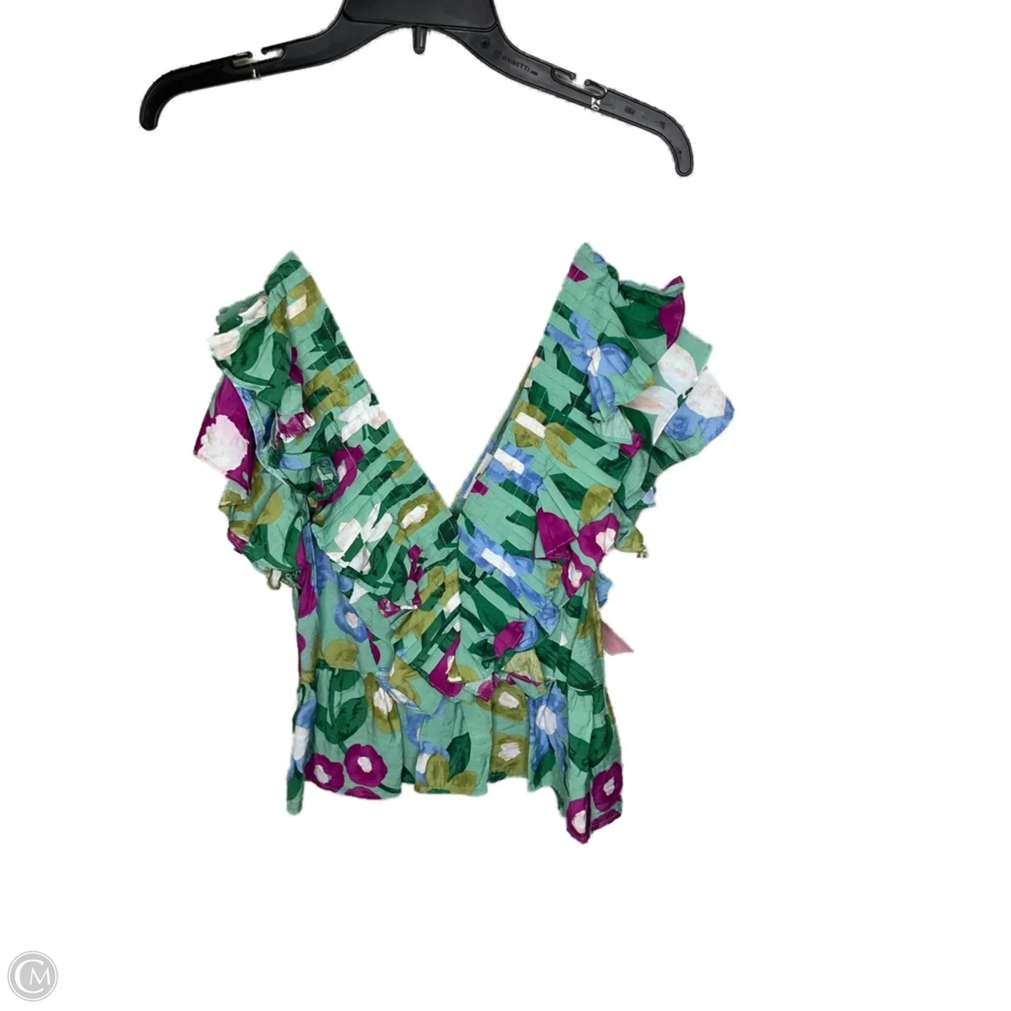 Top Short Sleeve By Entro In Green, Size: L