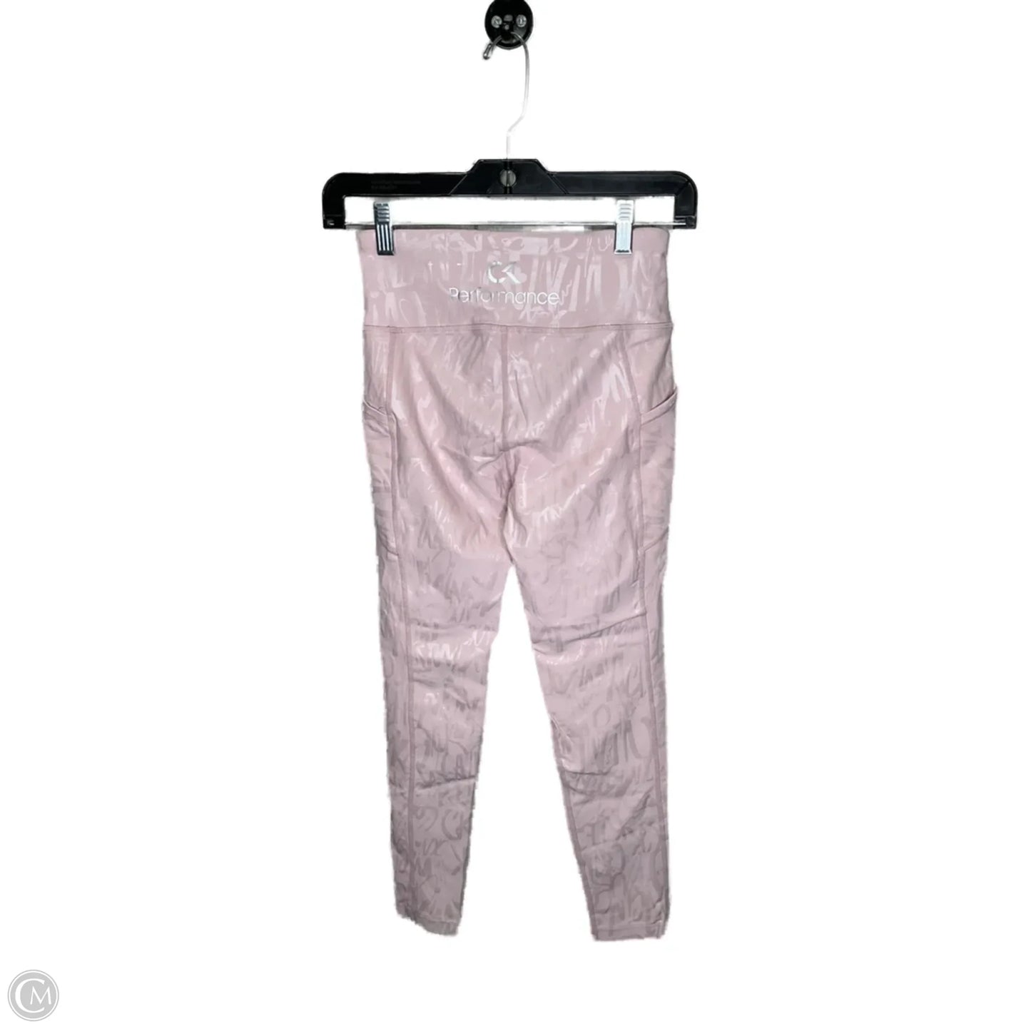 Athletic Leggings By Calvin Klein In Pink, Size: S