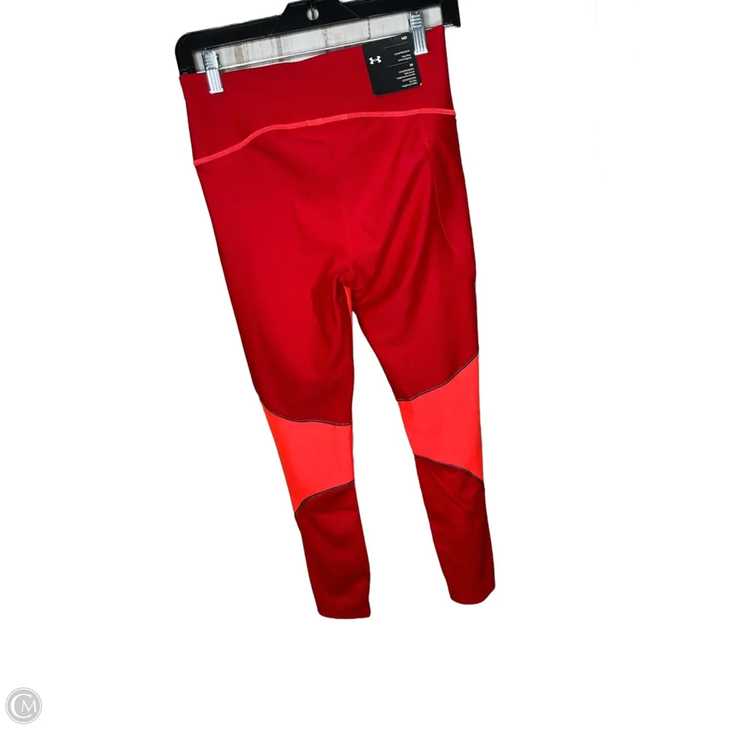 Athletic Leggings By Under Armour In Red, Size: M