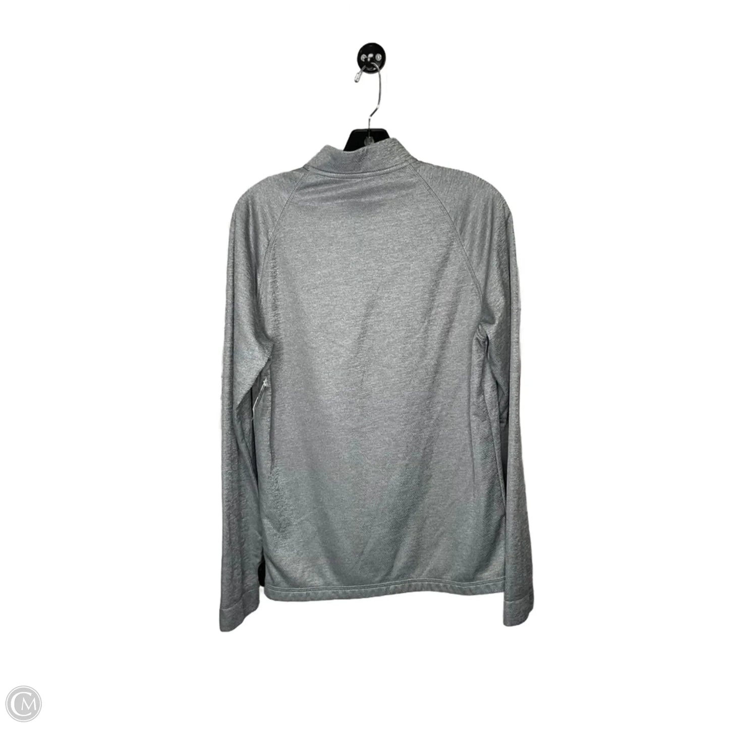 Athletic Sweatshirt Collar By Adidas In Grey, Size: S