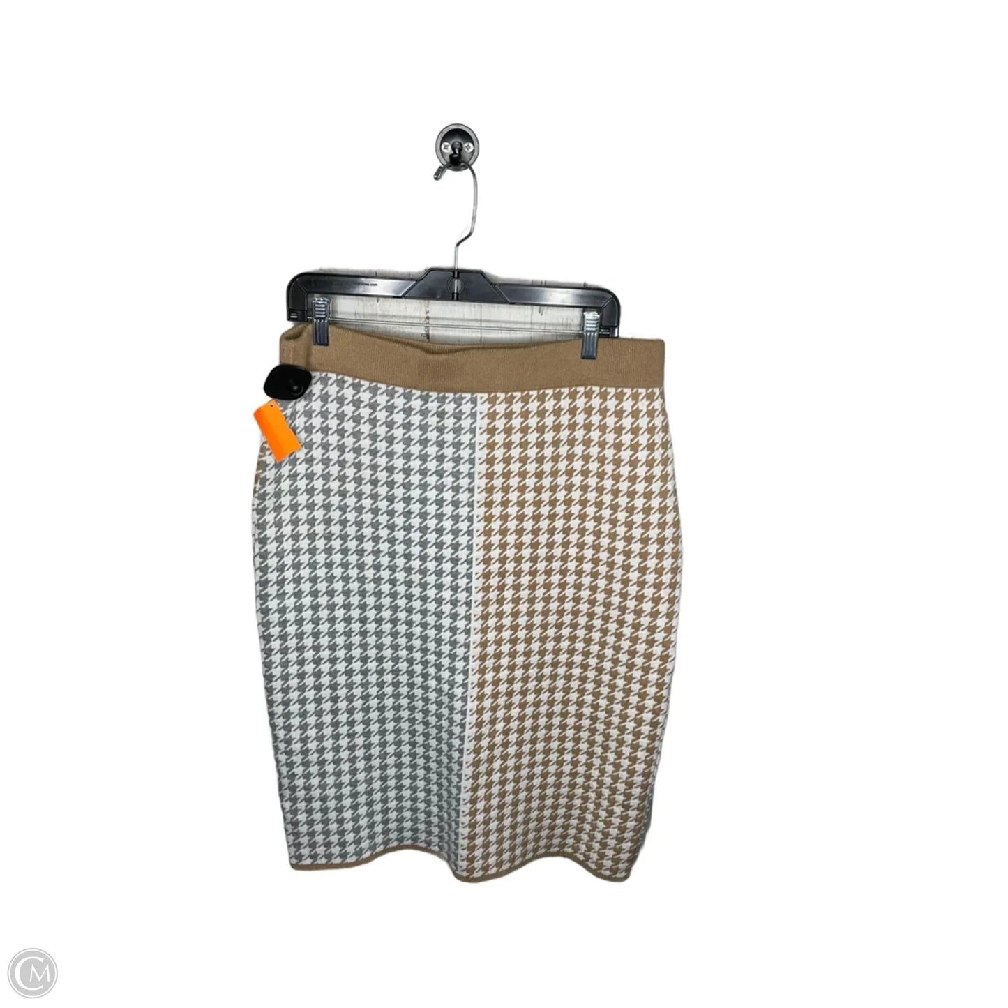 Skirt Midi By Calvin Klein In Black & White, Size: L