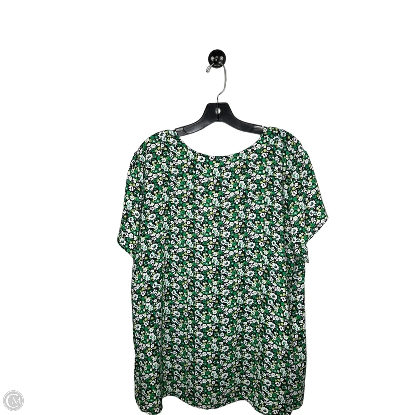 Top Short Sleeve By Cato In Floral Print, Size: Xl