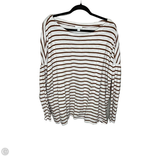 Top Long Sleeve By J. Jill In Striped Pattern, Size: 3x