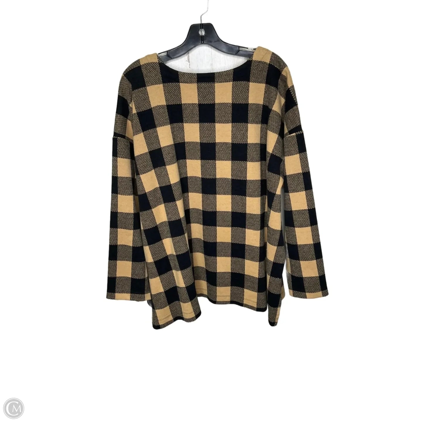 Top Long Sleeve By J. Jill In Plaid Pattern, Size: 3x