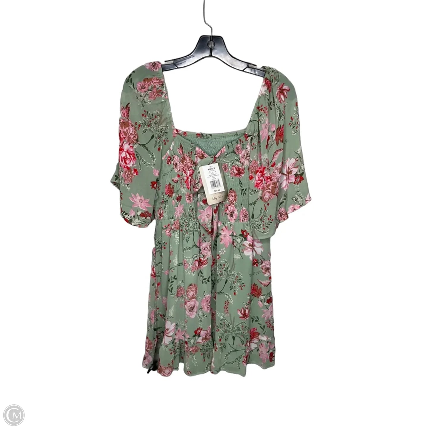 Dress Casual Short By Lily Rose In Floral Print, Size: L