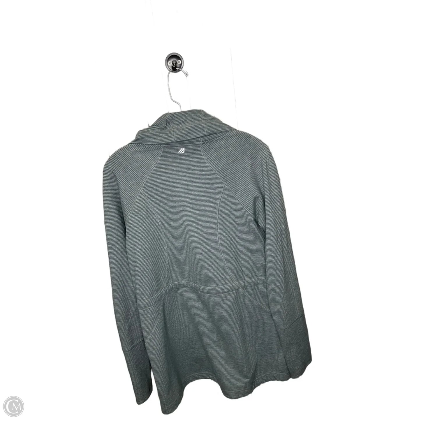 Athletic Jacket By Eddie Bauer In Striped Pattern, Size: M