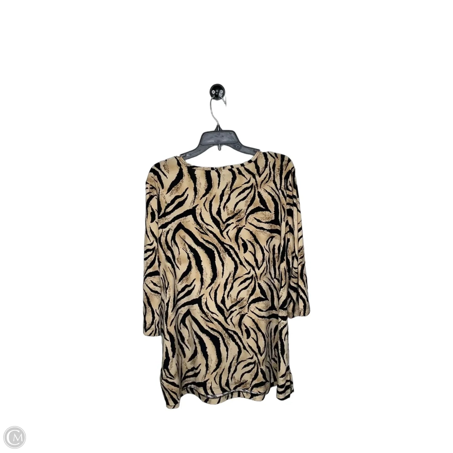Top Short Sleeve By Susan Graver In Animal Print, Size: 1x