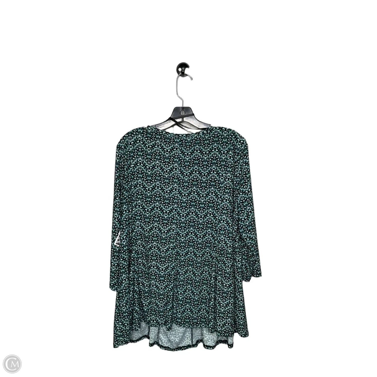 Top Short Sleeve By Roz And Ali In Green, Size: 2x