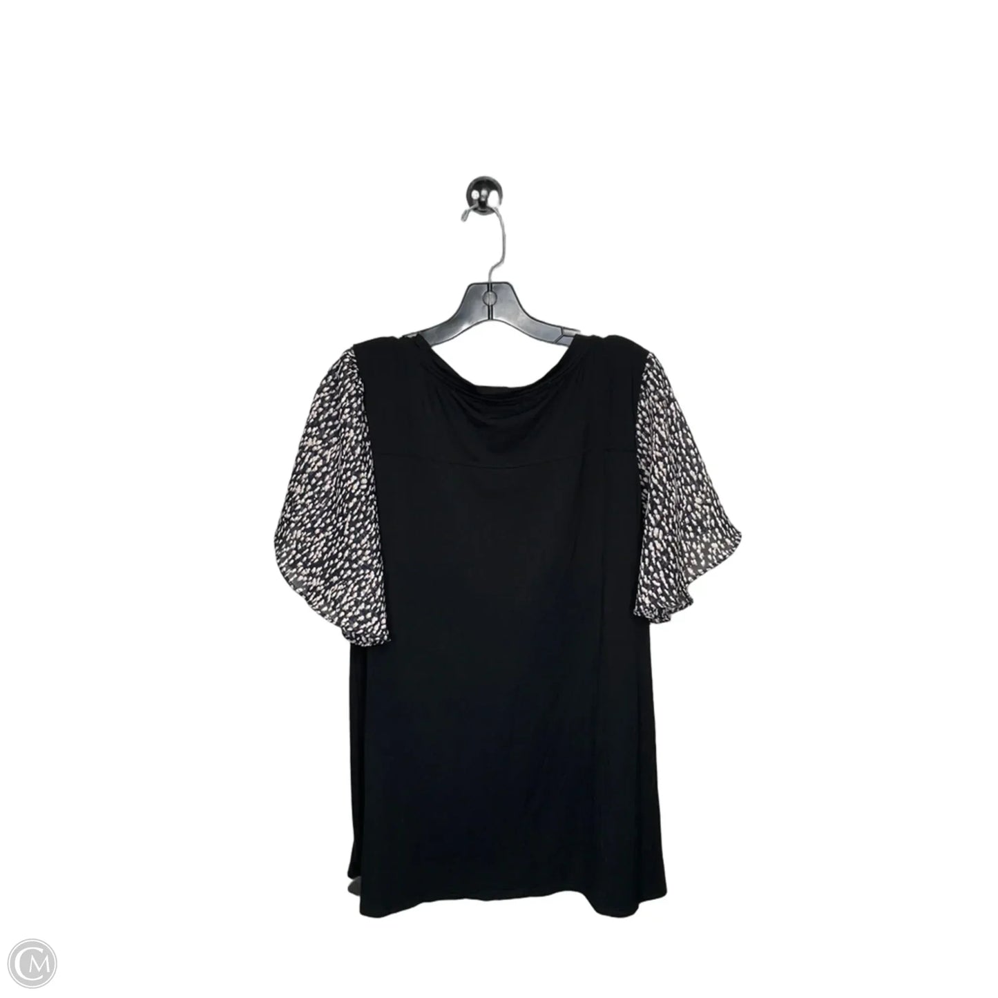 Top Short Sleeve By Clothes Mentor In Black, Size: 2x
