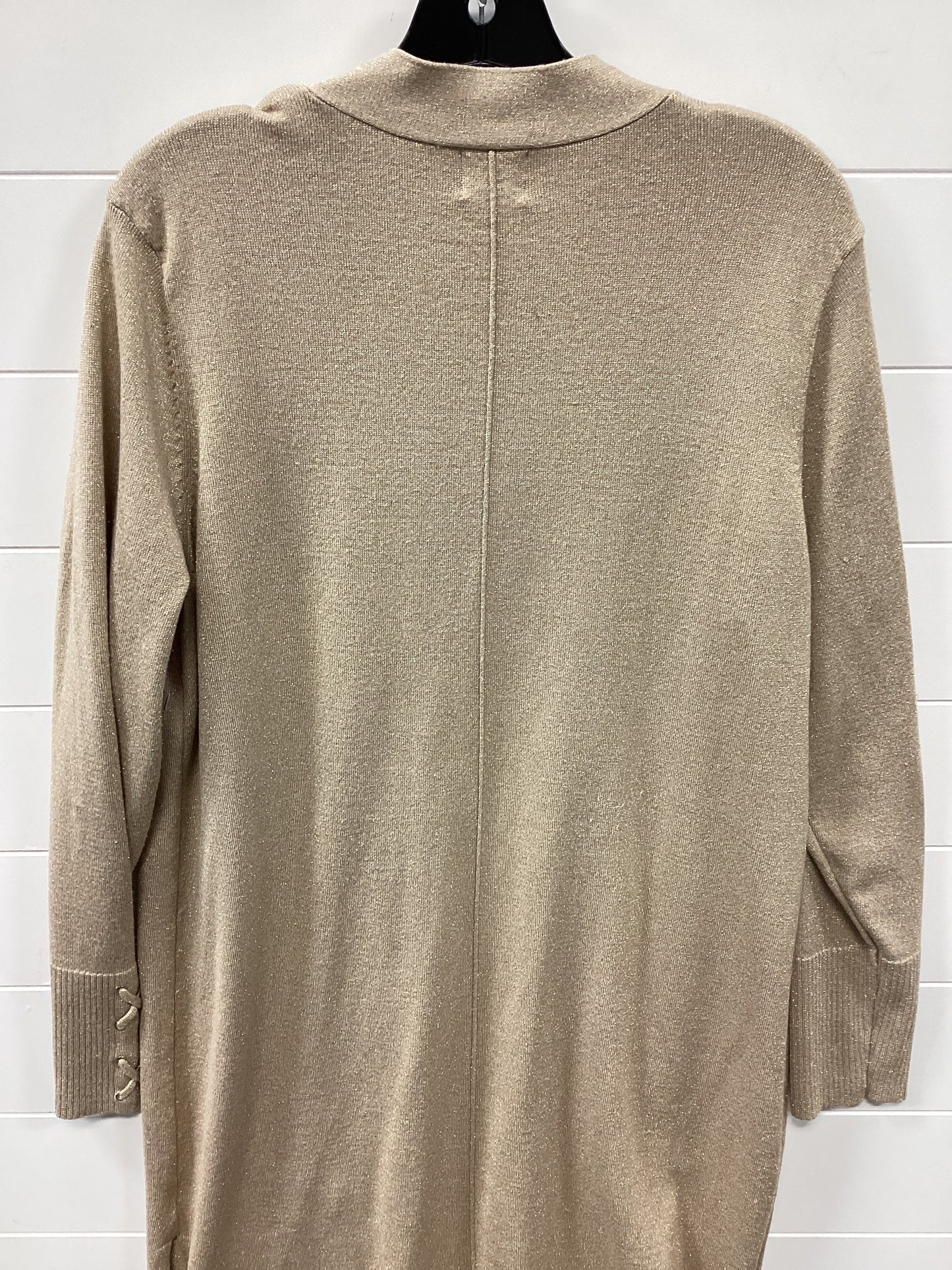 Cardigan By Jm Collections In Gold, Size:Xl