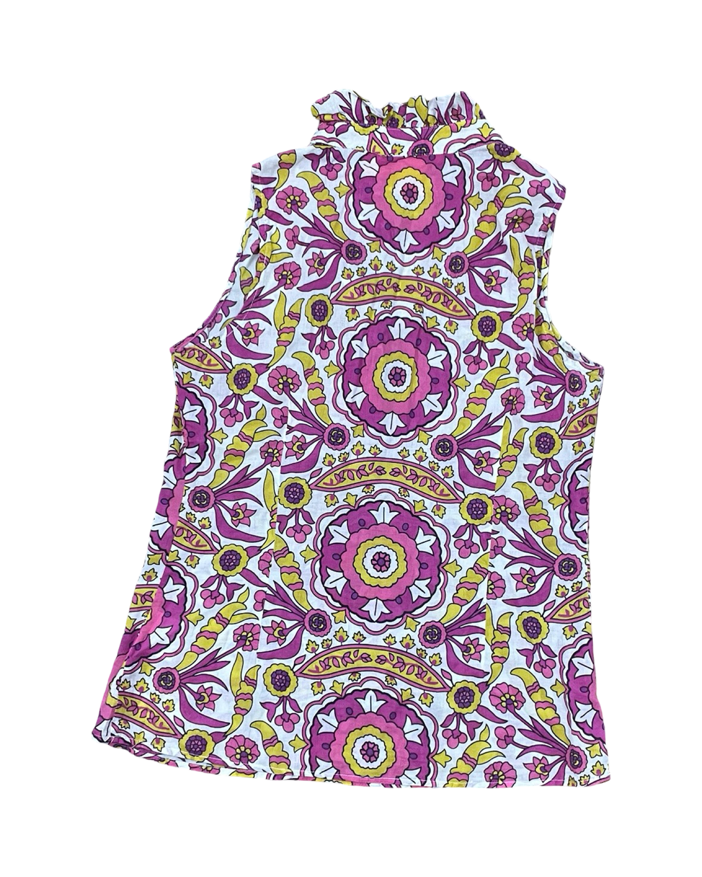 Top Sleeveless Designer By Tory Burch In Pink & White, Size:Xs