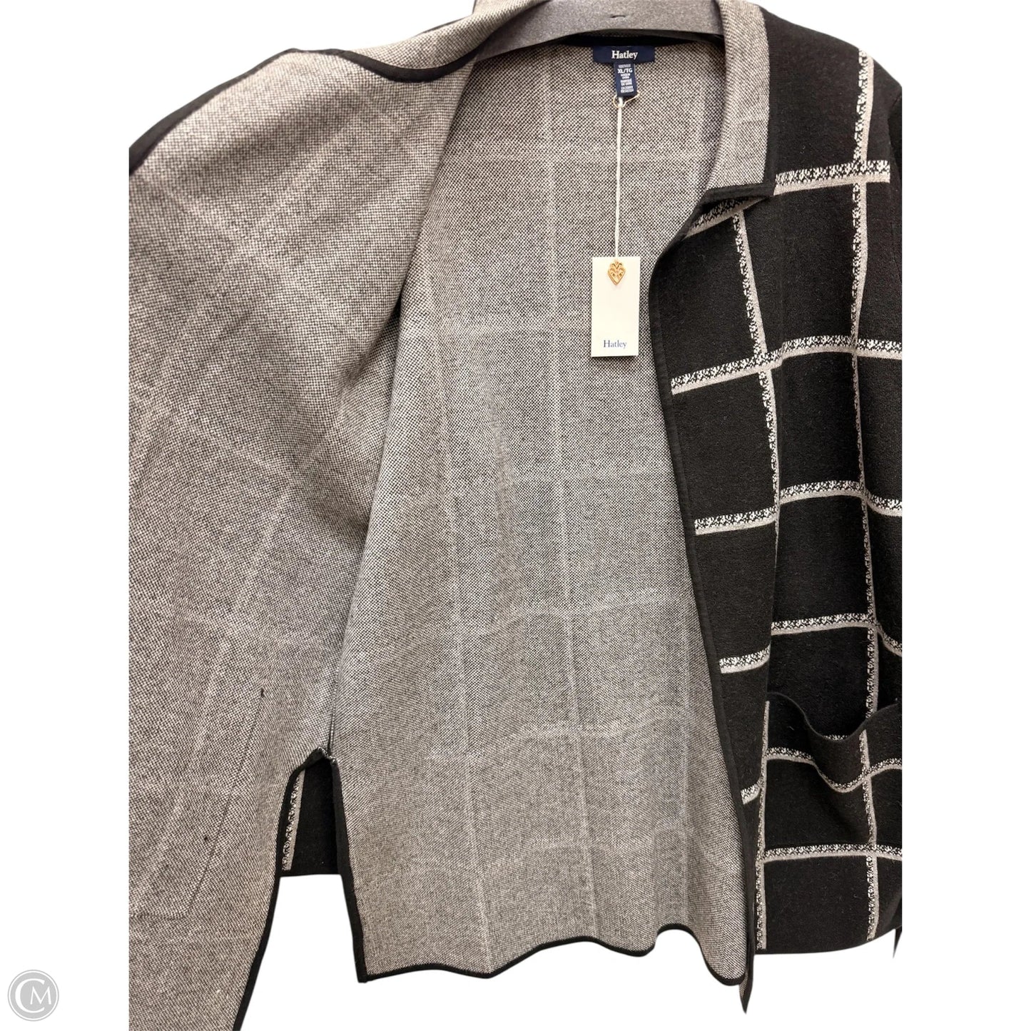 Cardigan Designer By Hatley In Black & Grey, Size: XL