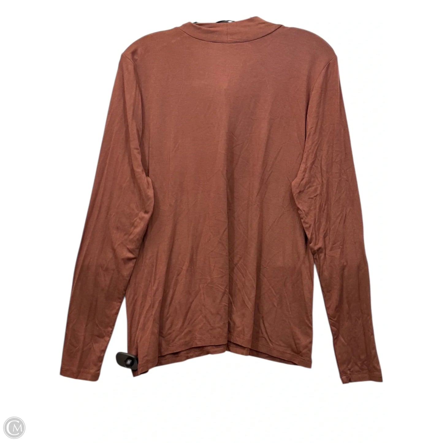 Top Long Sleeve By Elodie In Brown, Size: 2x