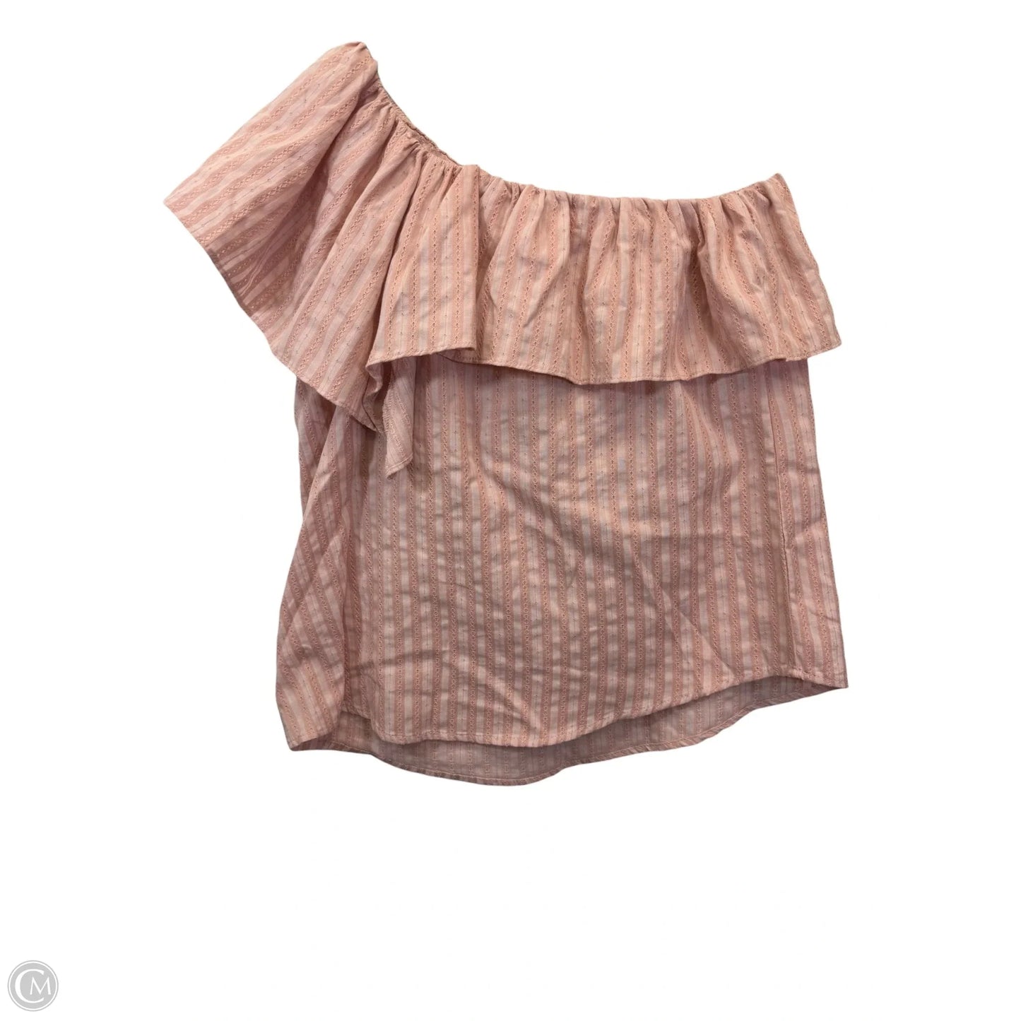 Top Short Sleeve By Listicle In Peach, Size: M