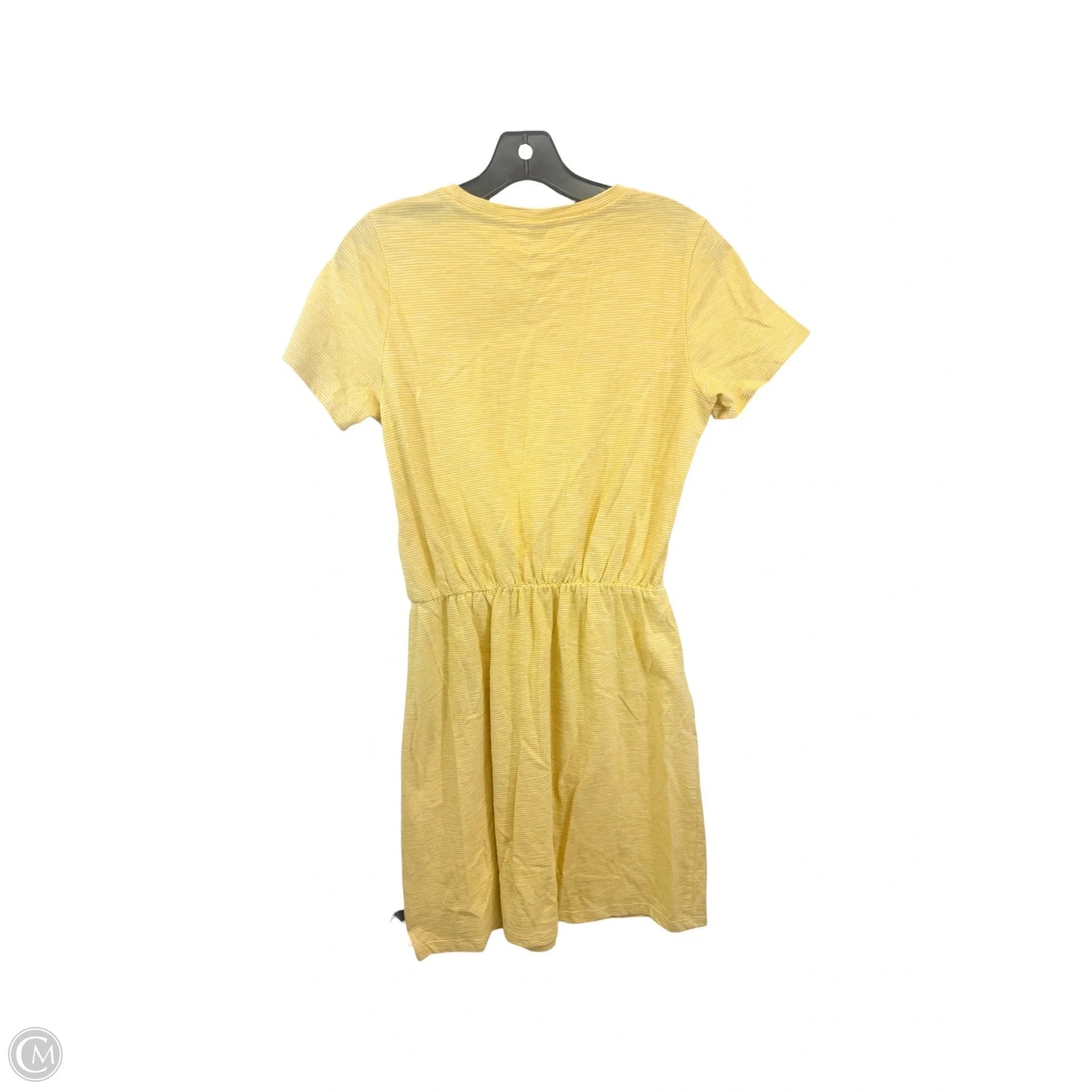 Dress Casual Midi By Old Navy In White & Yellow, Size: S