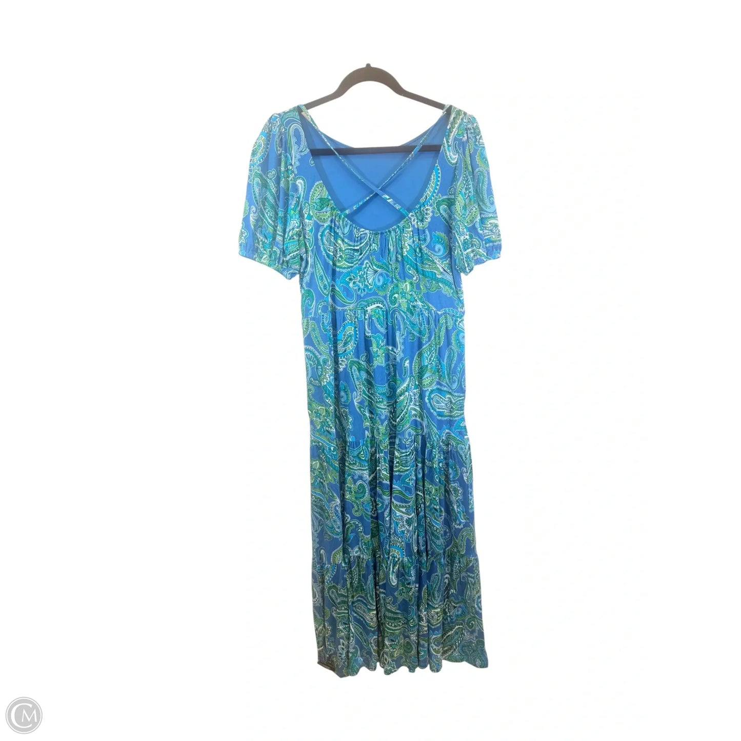 Dress Casual Maxi By Boden In Blue & Green, Size: L