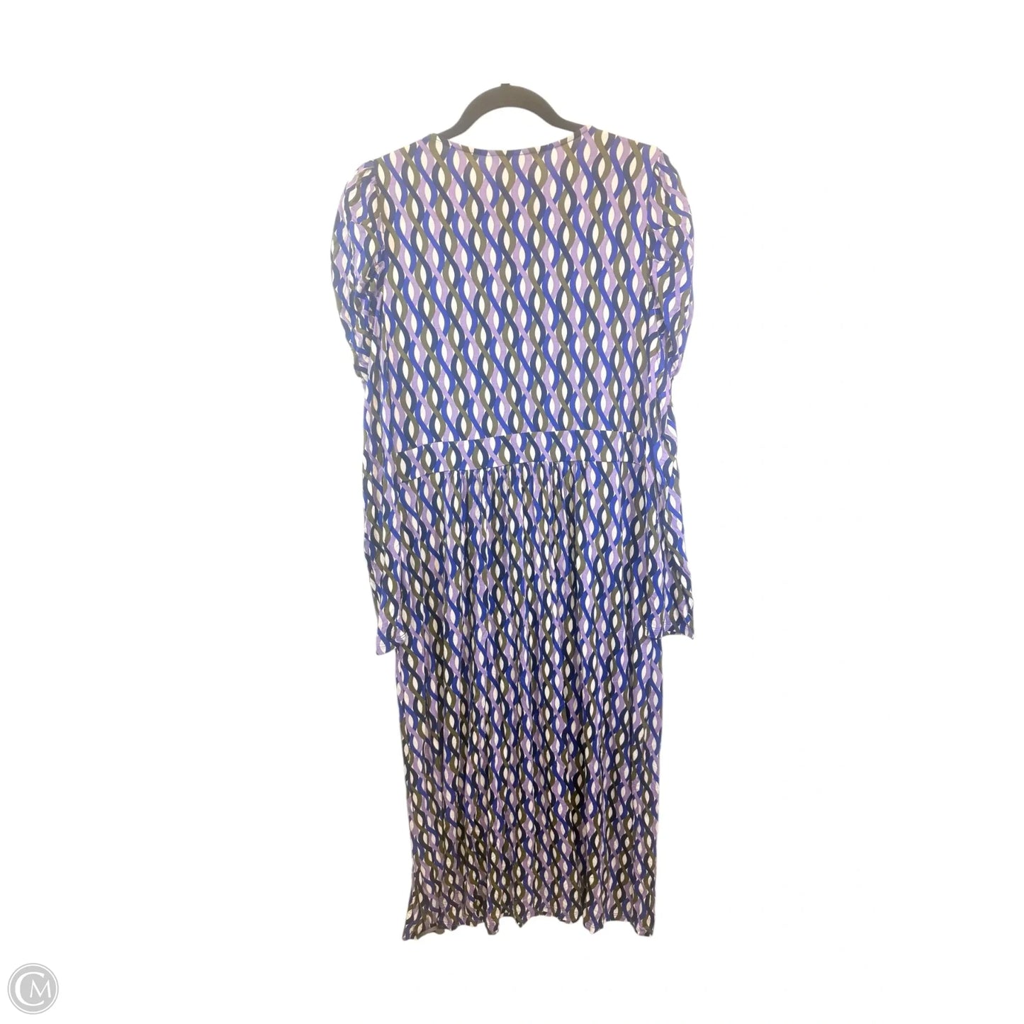 Dress Casual Midi By Boden In Blue & Purple, Size: L