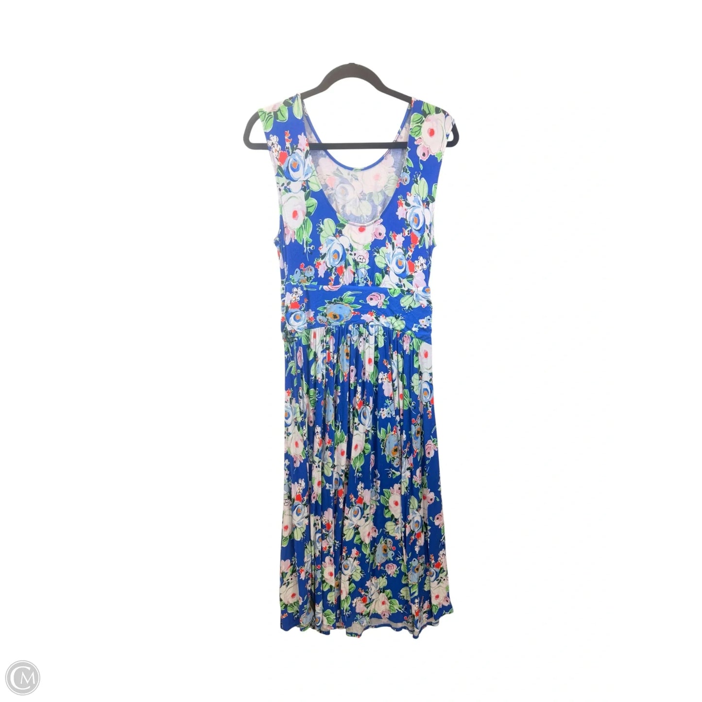 Dress Casual Maxi By Maeve In Blue & Green, Size: L