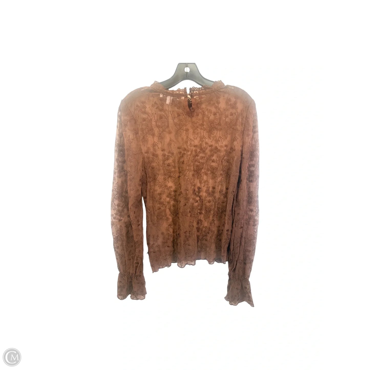 Top Long Sleeve By And Now This In Brown, Size: L