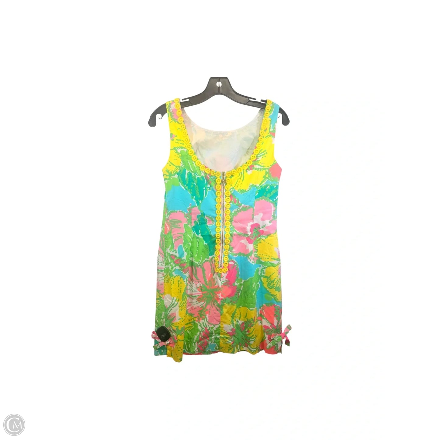 Dress Designer By Lilly Pulitzer In Green & Yellow, Size: 2