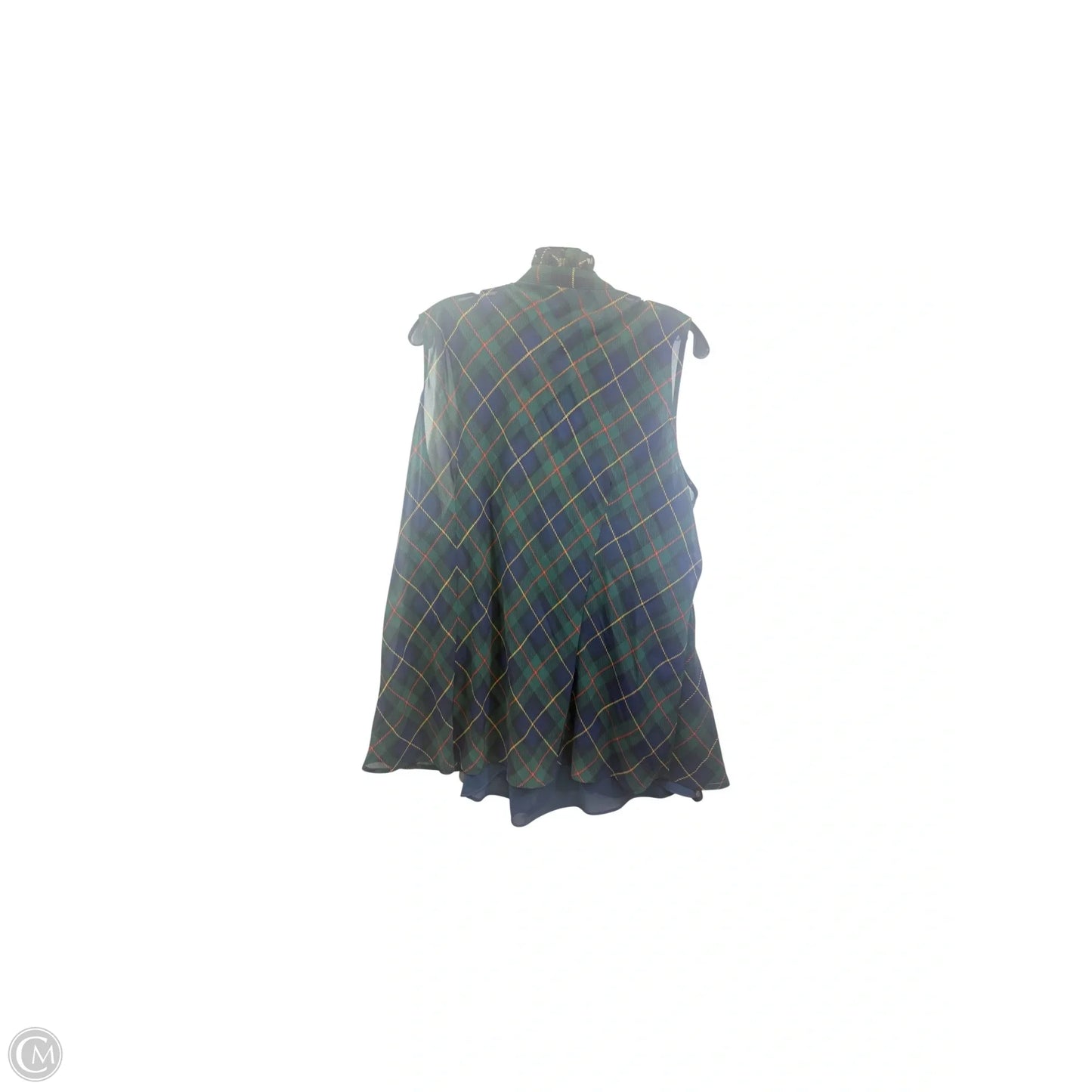 Top Long Sleeve By Lauren By Ralph Lauren In Plaid Pattern, Size: 3x