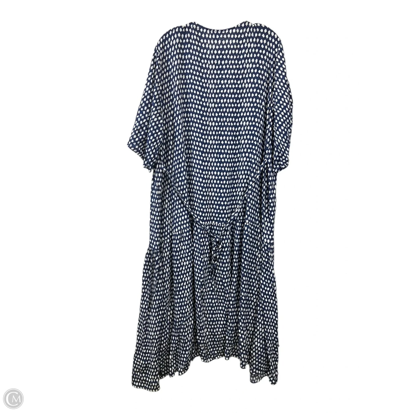 Dress Casual Maxi By Avenue In Blue & White, Size: 3x