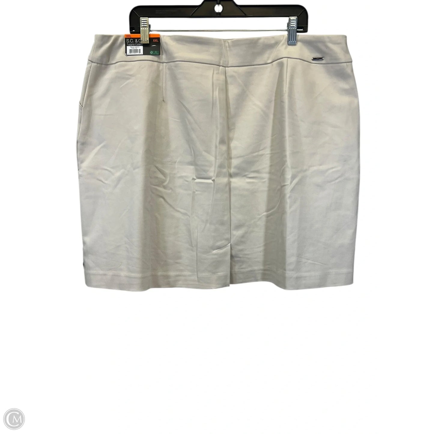 Athletic Skort By Sc & Co In Tan, Size: Xxl