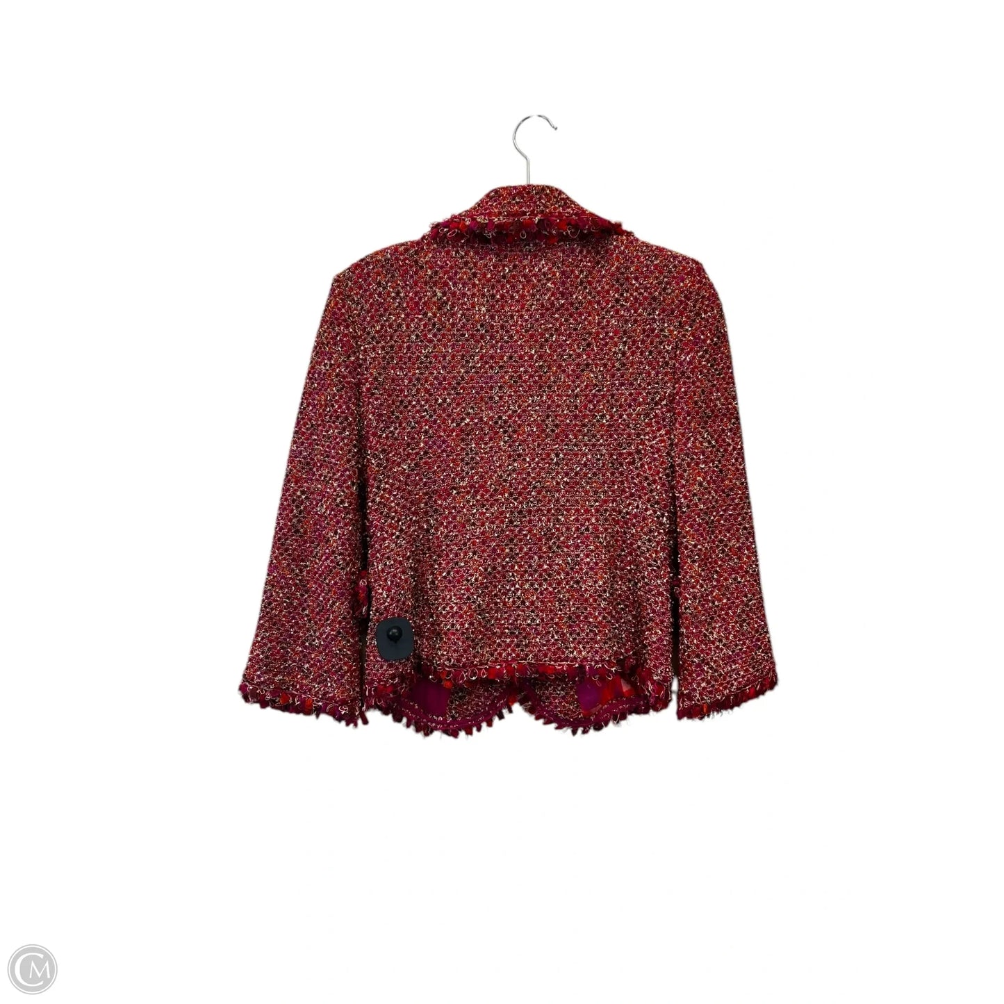 Blazer Designer By St John Collection In Orange & Red, Size: M