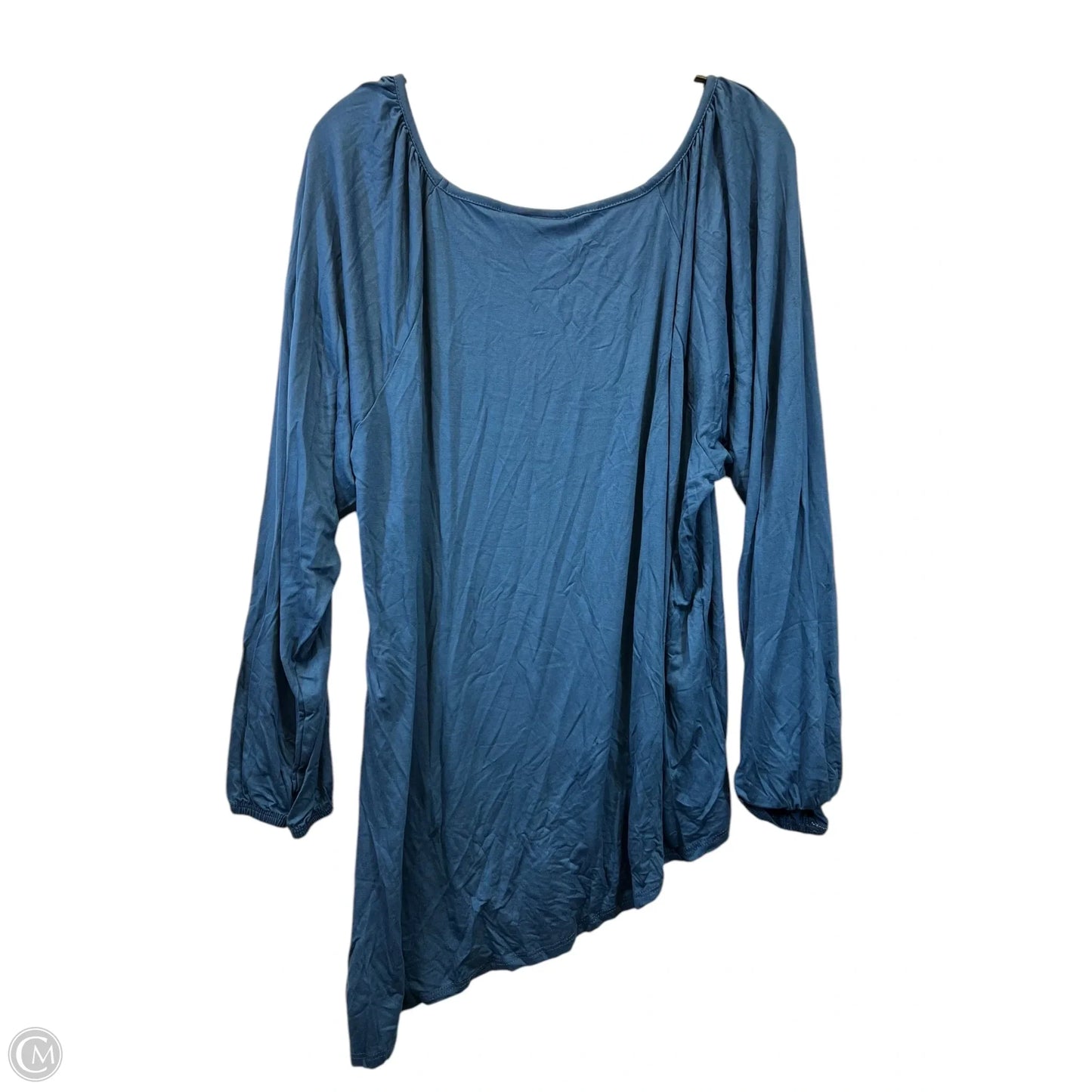 Top Long Sleeve Basic By Ashley Stewart In Blue, Size: 2x