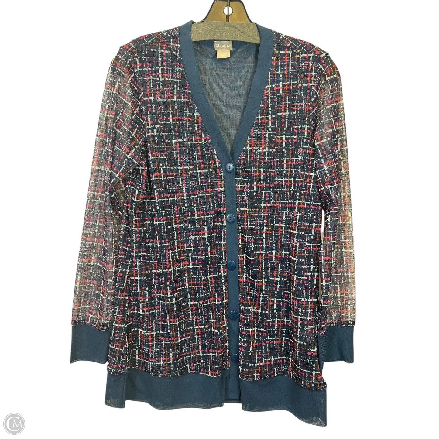 Sweater 2pc By Chicos In Blue & Pink, Size: S