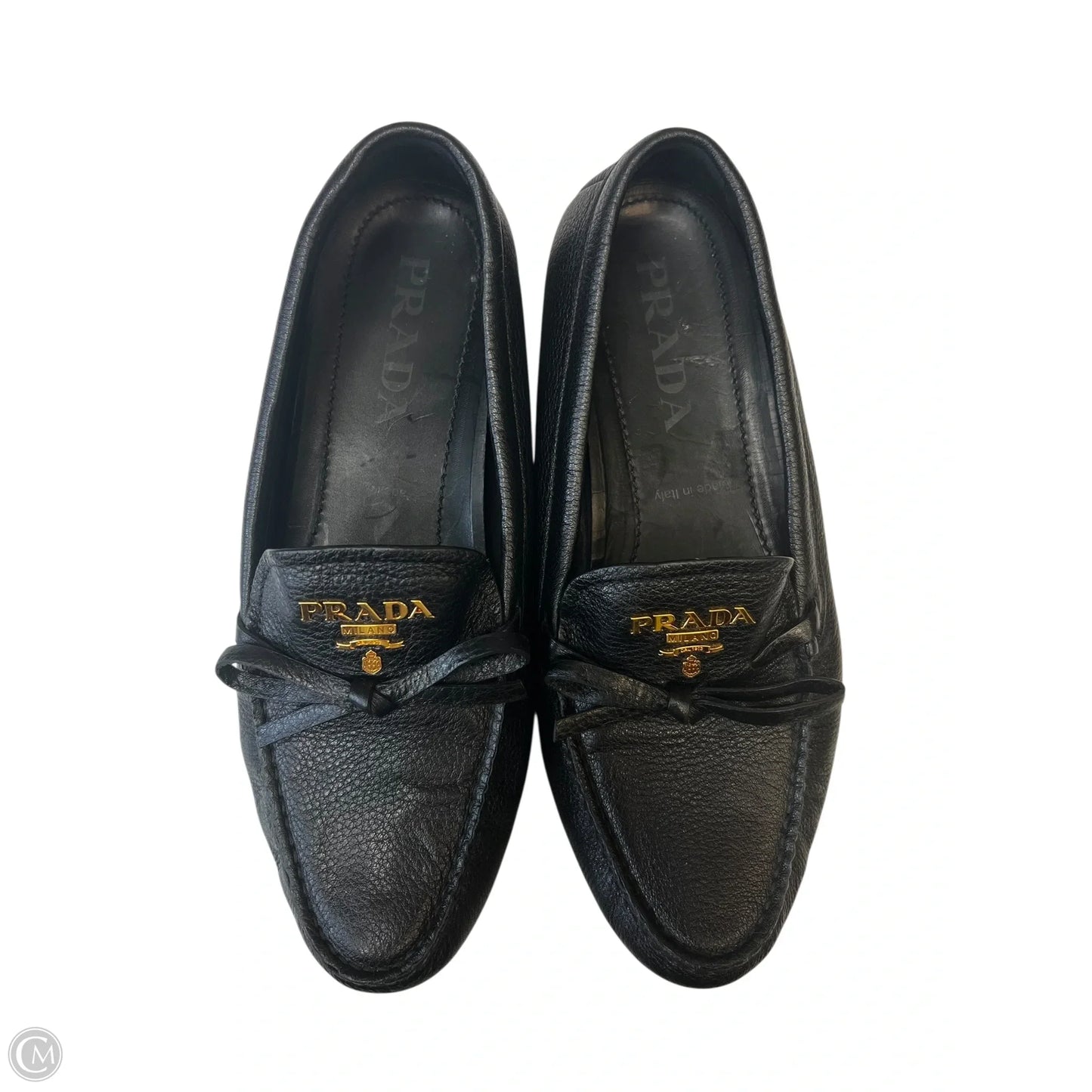 Shoes Luxury Designer By Prada In Black, Size: 7.5