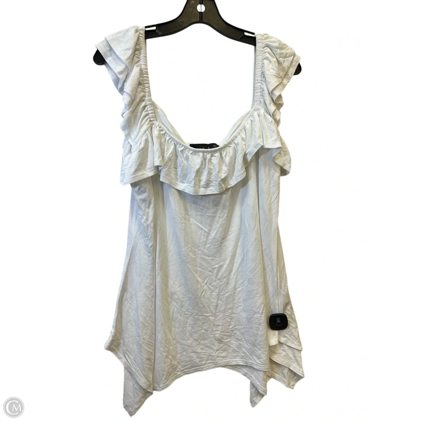 Top Short Sleeve By Evans In White, Size: 2x