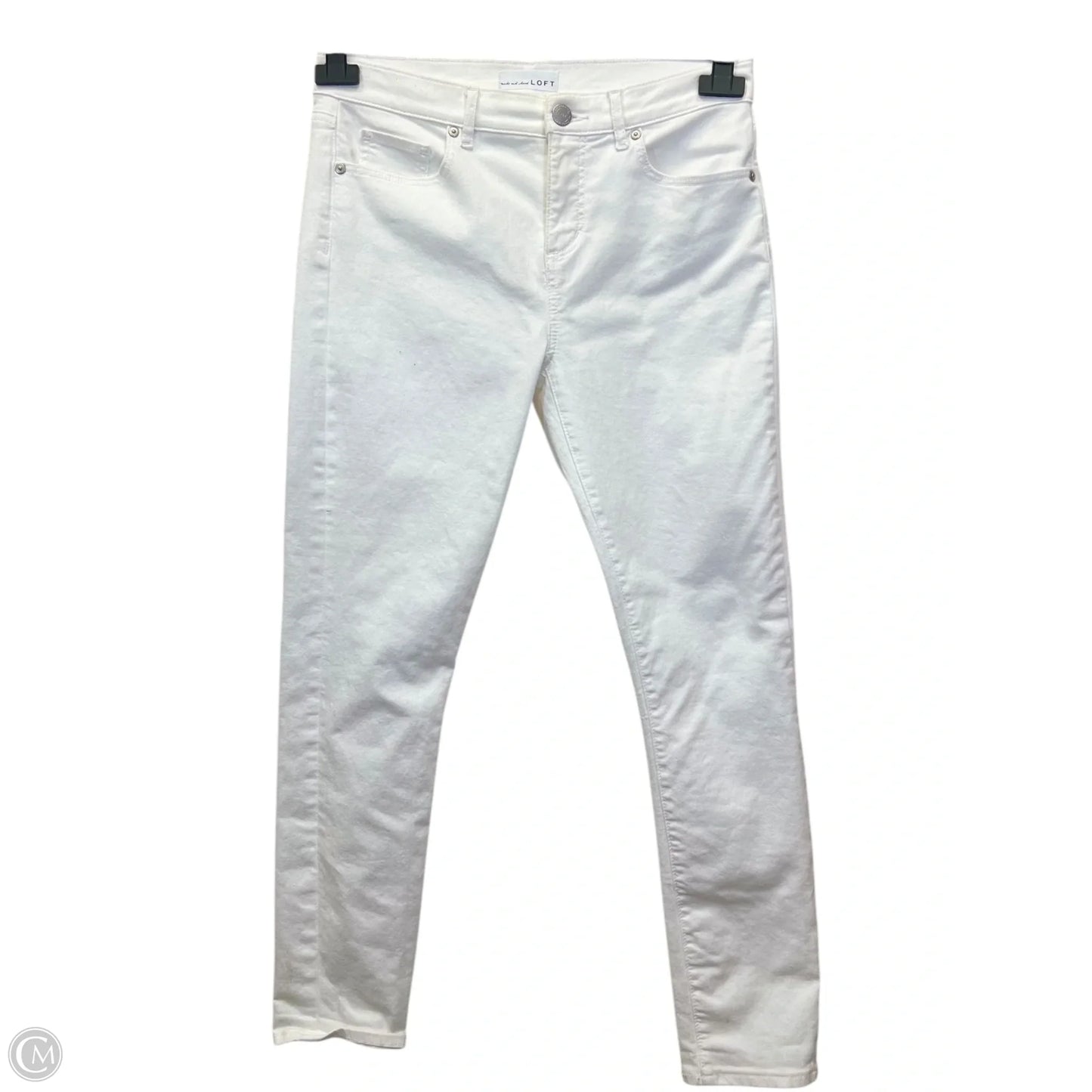 Jeans Skinny By Loft In White, Size: 4