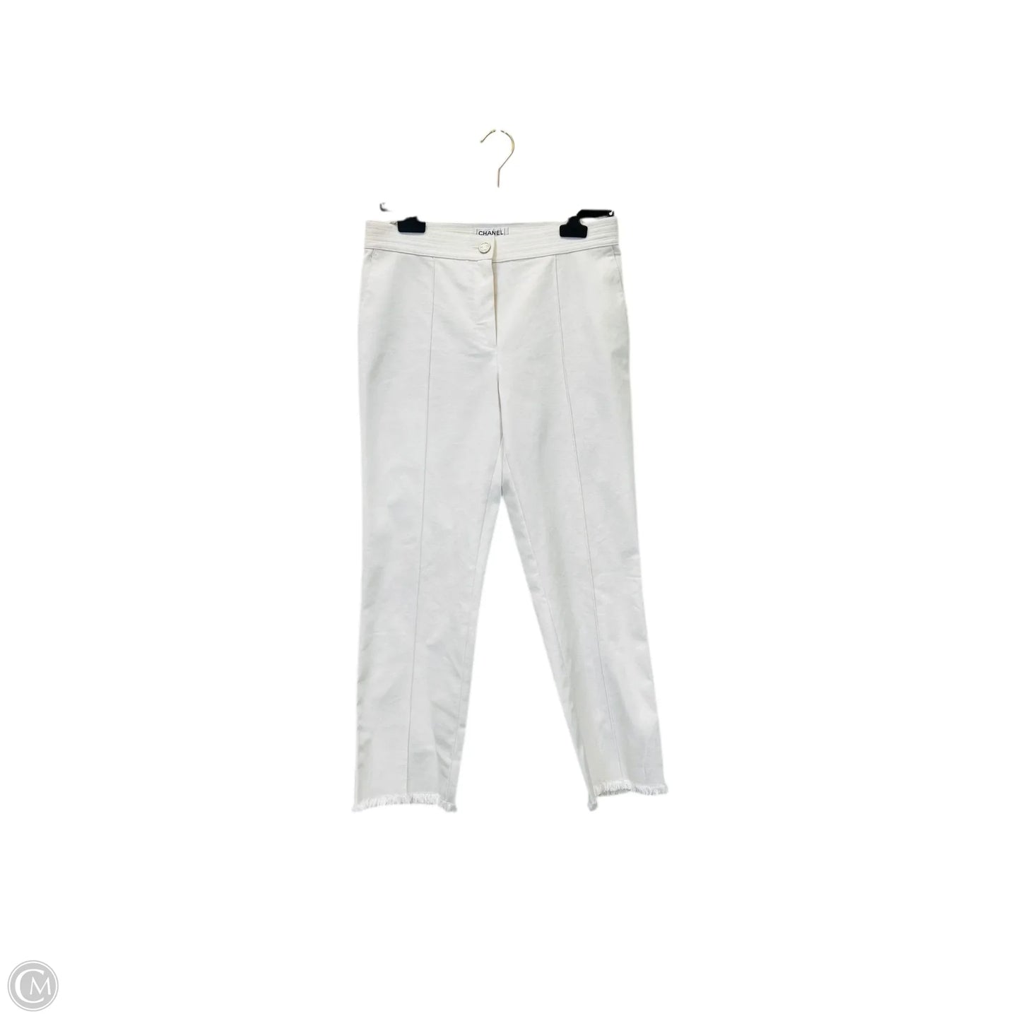 Pants Luxury Designer By Chanel In White, Size: 8