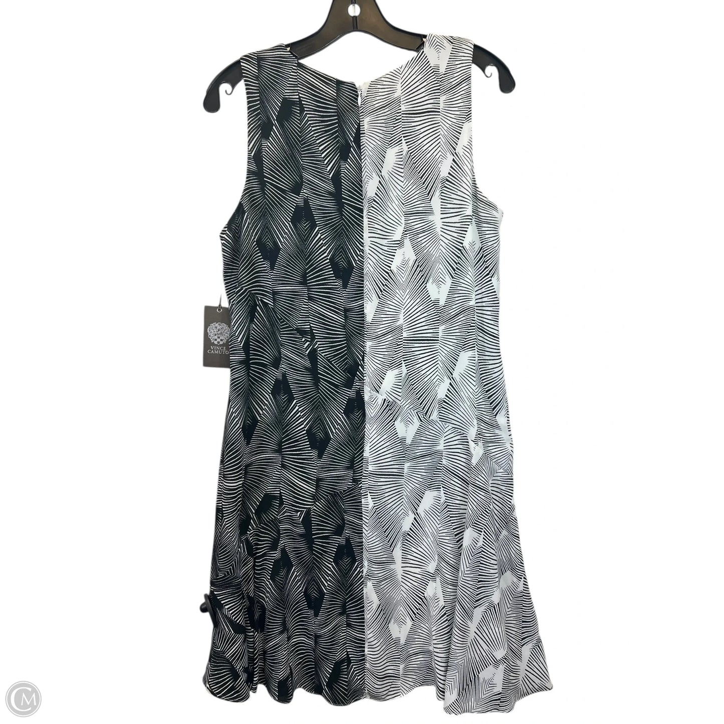 Dress Casual Midi By Vince Camuto In Black & White, Size: M