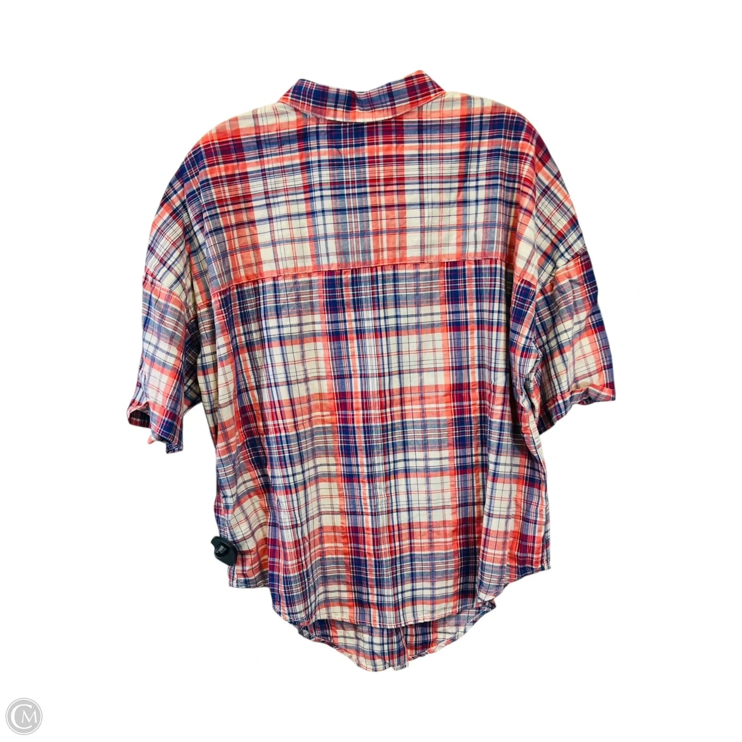 Top Short Sleeve By Tommy Hilfiger In Blue & Red & White, Size: M