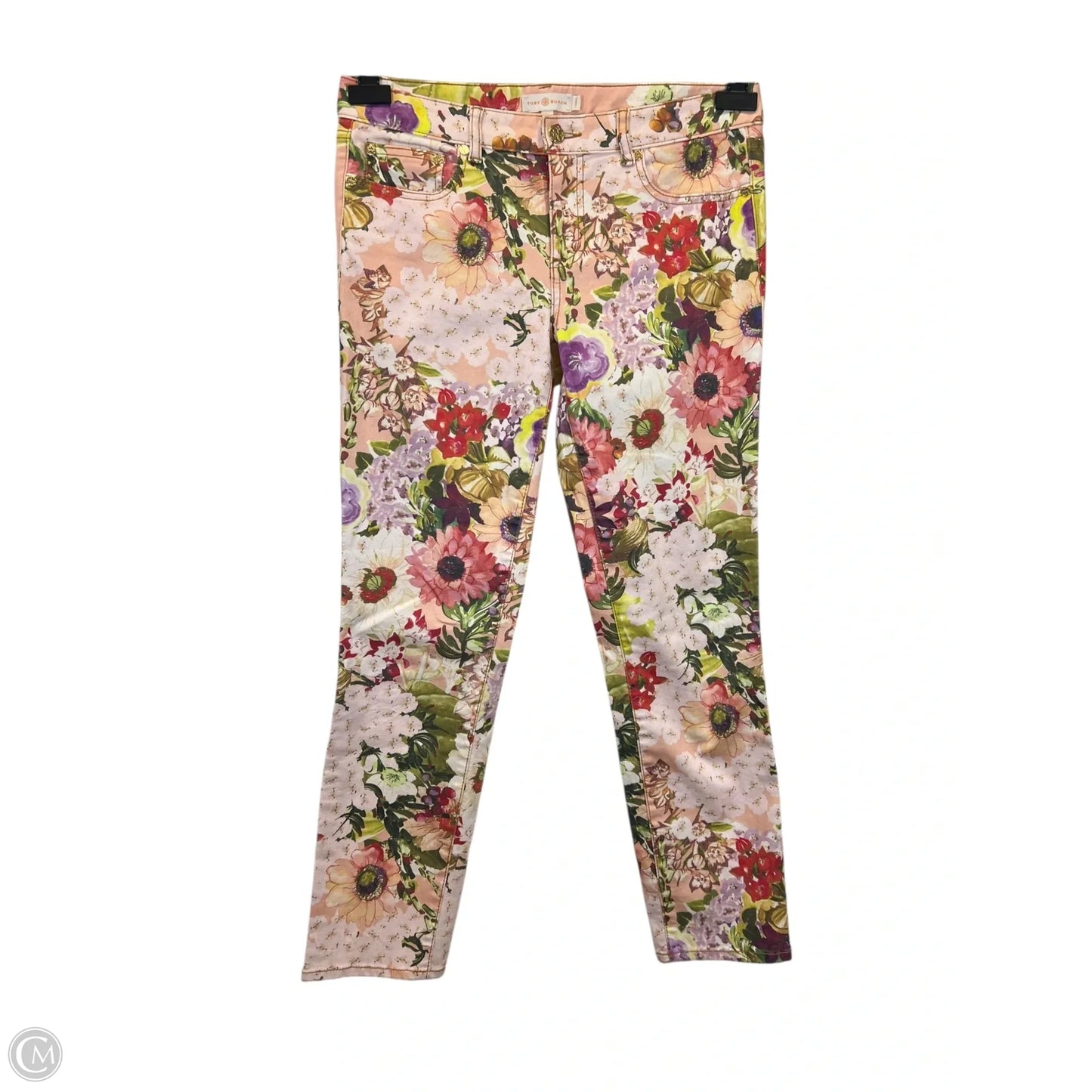 Jeans Designer By Tory Burch In Floral Print, Size: 6