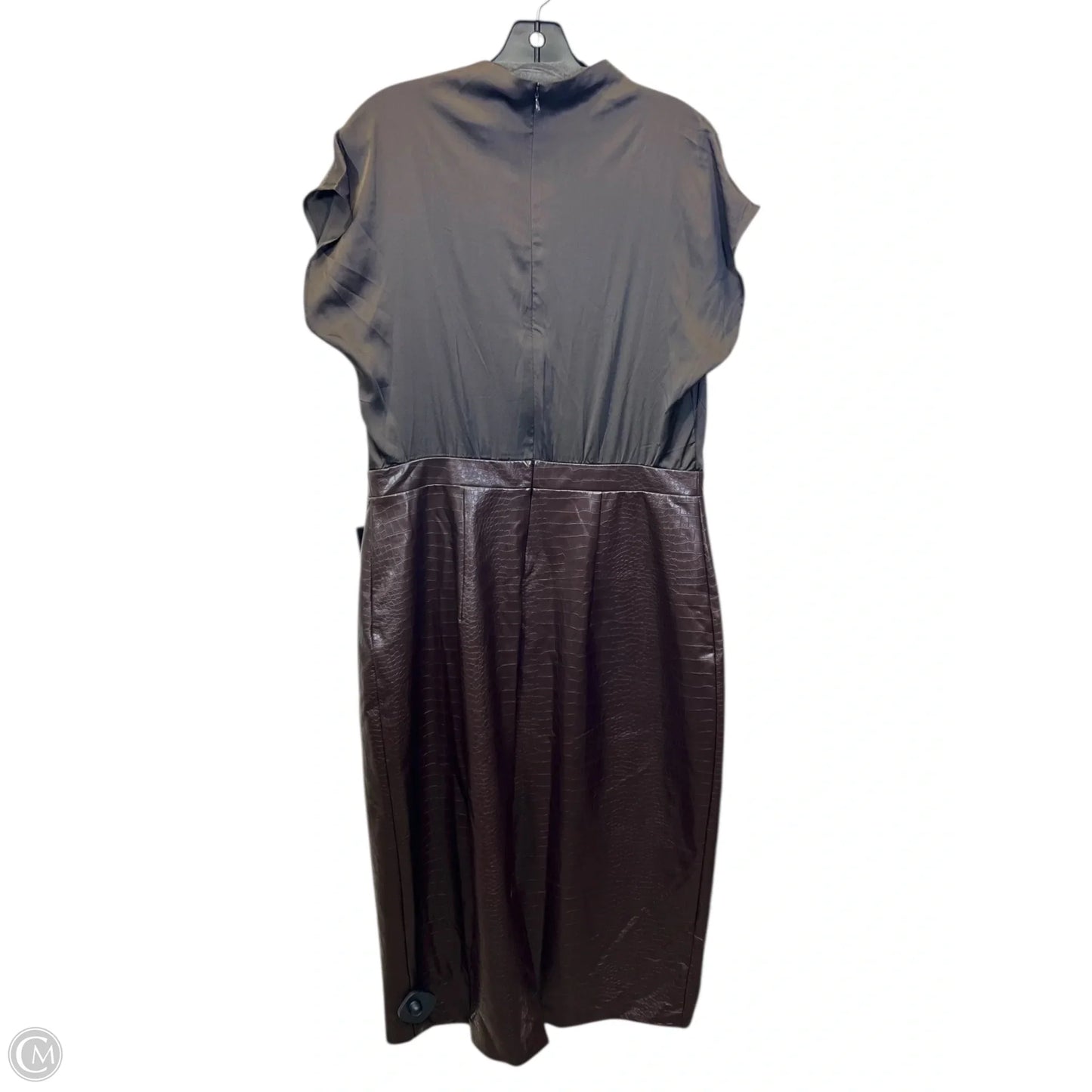Dress Casual Midi By Express In Brown, Size: L