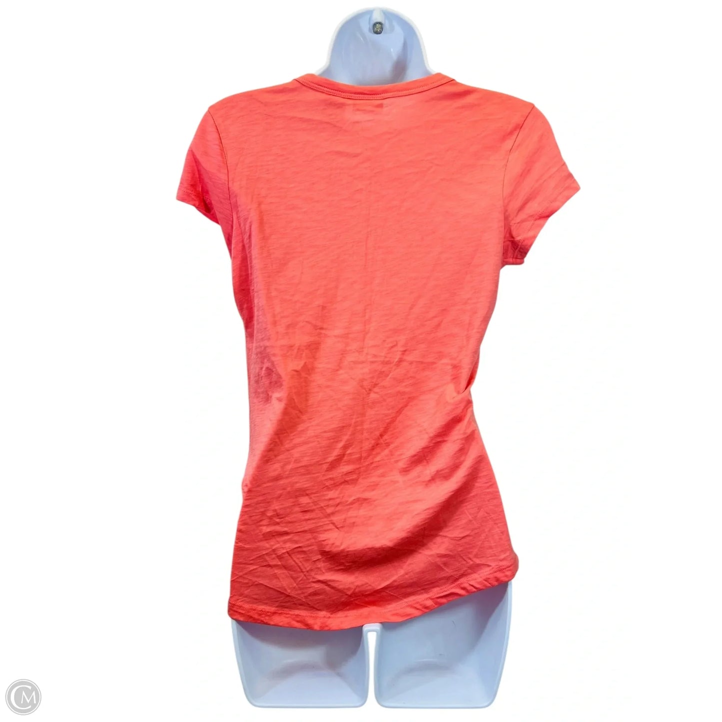 Top Short Sleeve Basic By Max Studio In Peach, Size: Xs