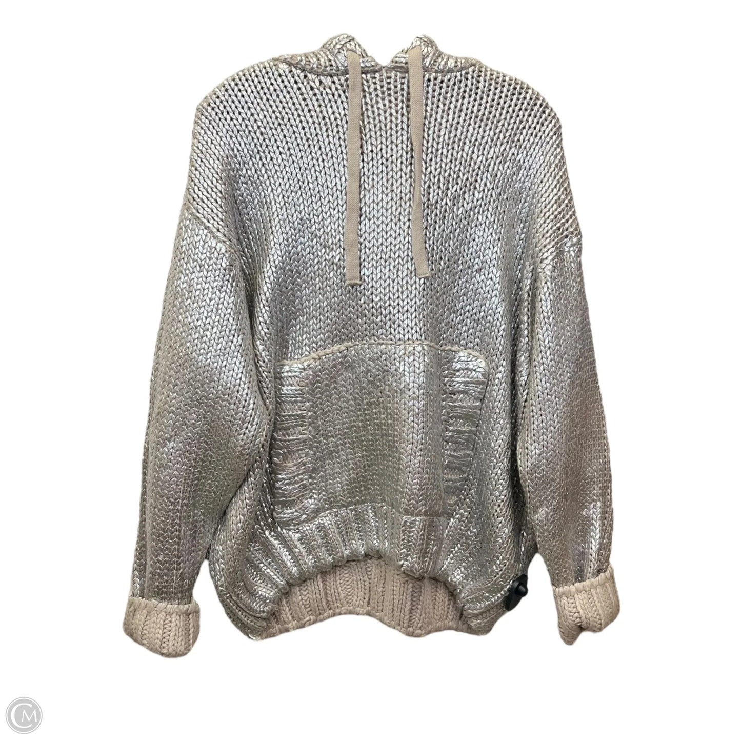 Sweater By Zara In Silver & Tan, Size: L