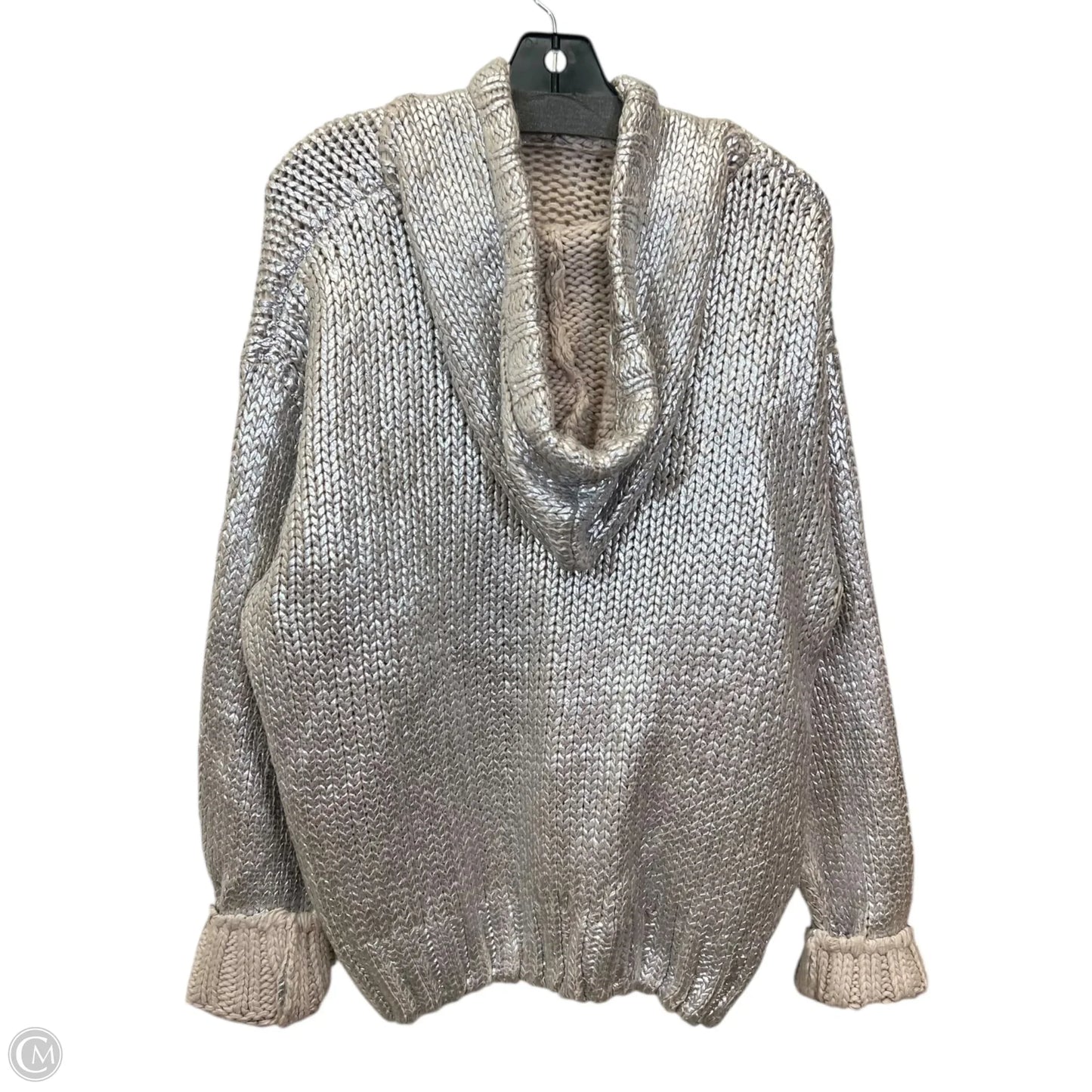 Sweater By Zara In Silver & Tan, Size: L