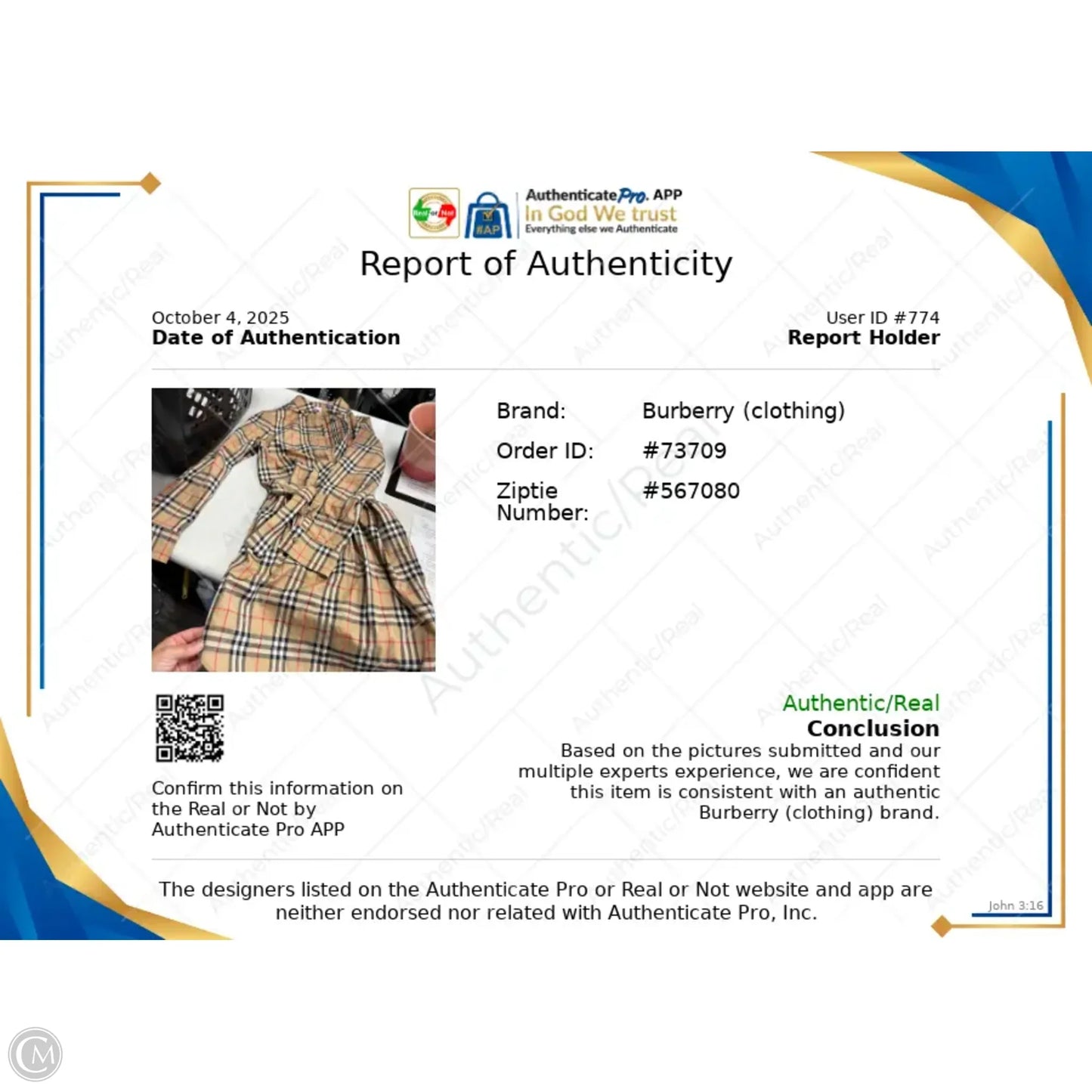 Dress Luxury Designer By Burberry In Plaid Pattern, Size: 2