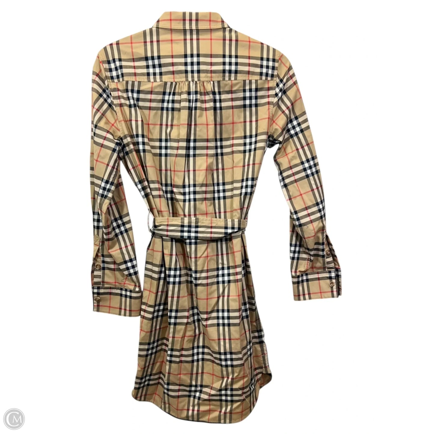 Dress Luxury Designer By Burberry In Plaid Pattern, Size: 2