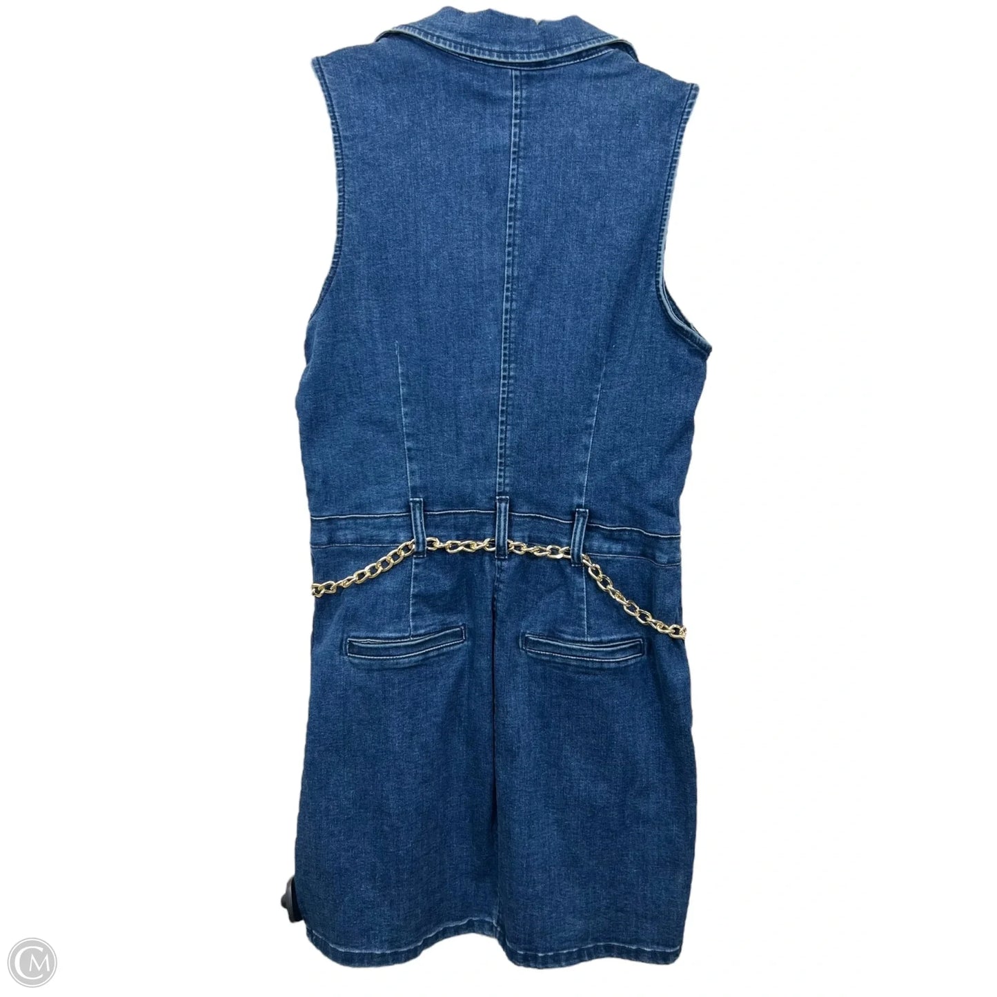 Dress Casual Midi By Guess In Blue Denim, Size: M