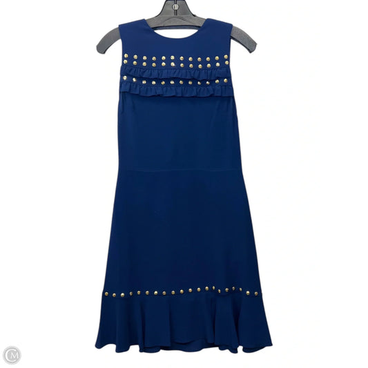 Dress Casual Midi By Michael By Michael Kors In Blue & Gold, Size: S