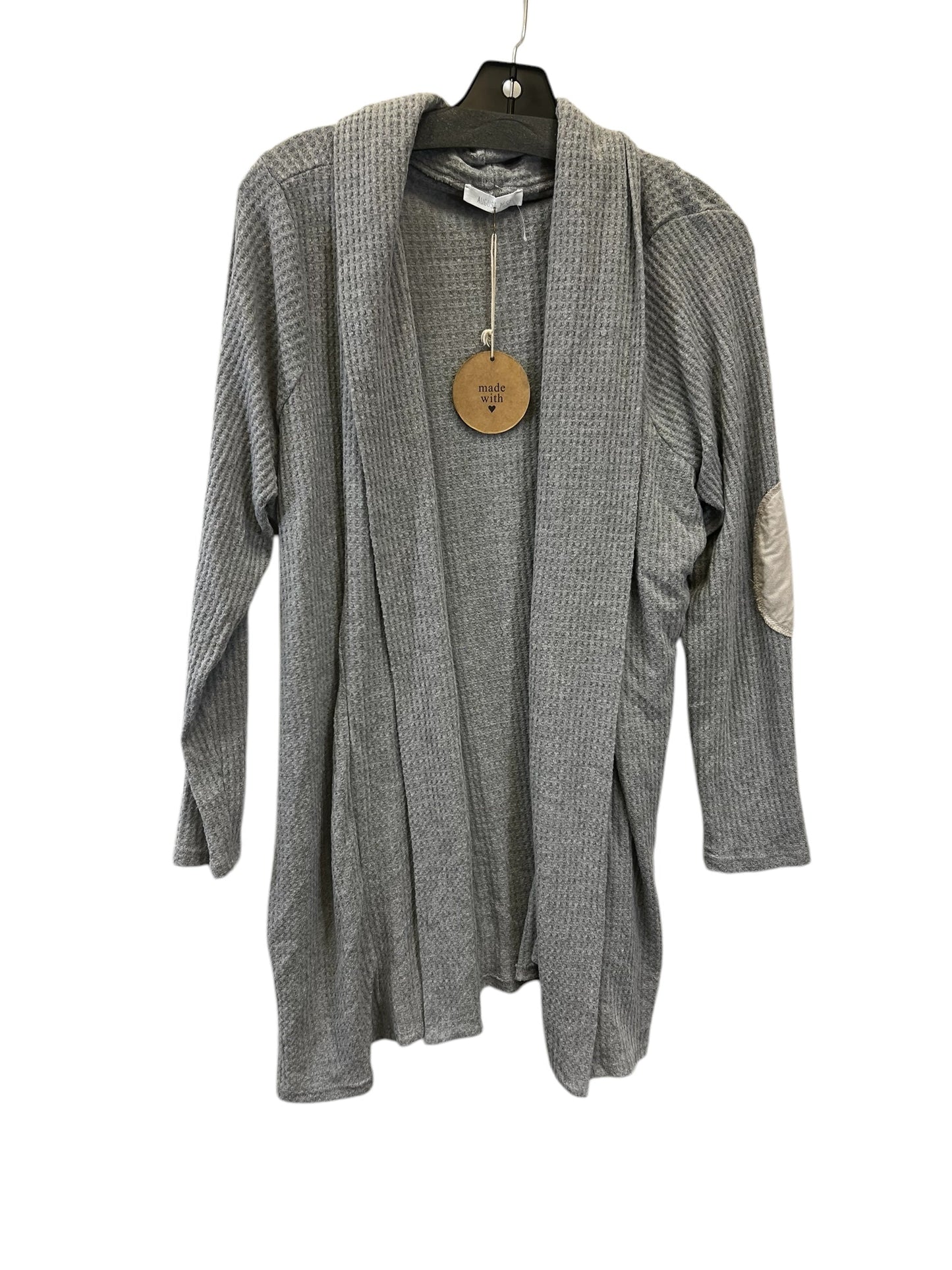 Sweater Cardigan By August Mist In Grey, Size: 3x