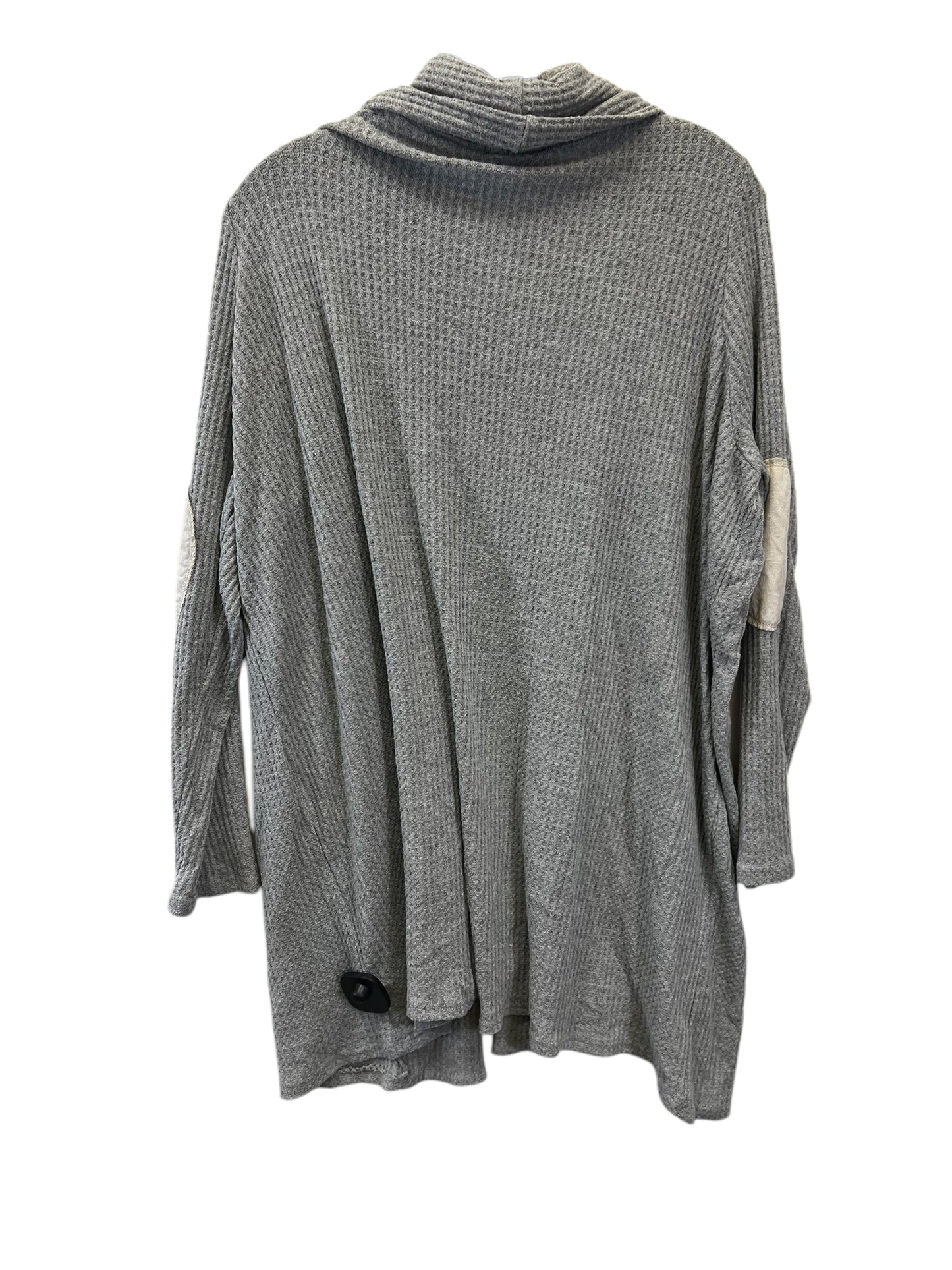 Sweater Cardigan By August Mist In Grey, Size: 3x