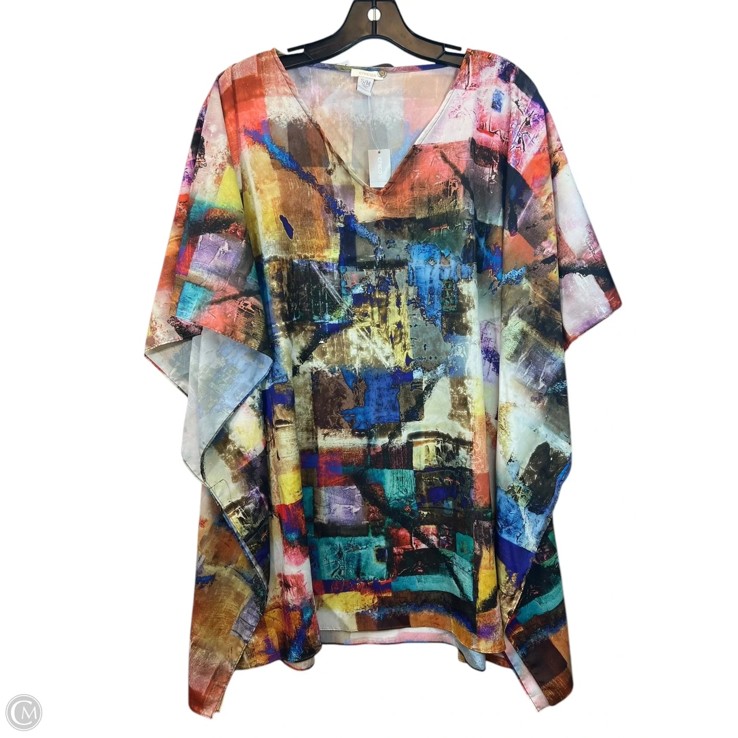 Poncho By Chicos In Multi-colored, Size: S
